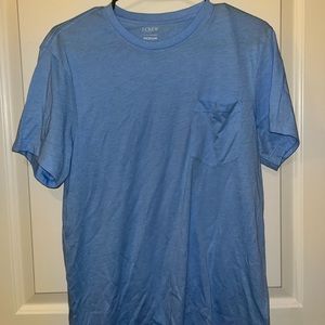 J Crew Blue Crewneck T-Shirt w/ Front Pocket